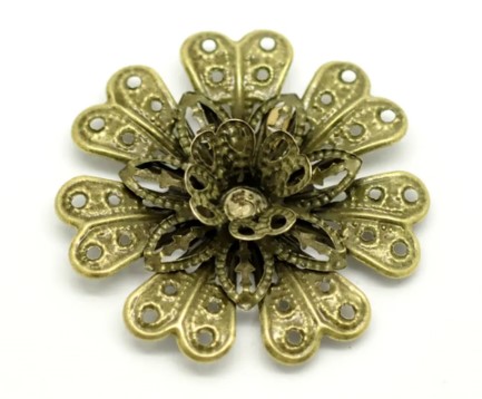 30 piezas filigrana de bronce antiguo