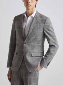 Traje de cuadros hombre