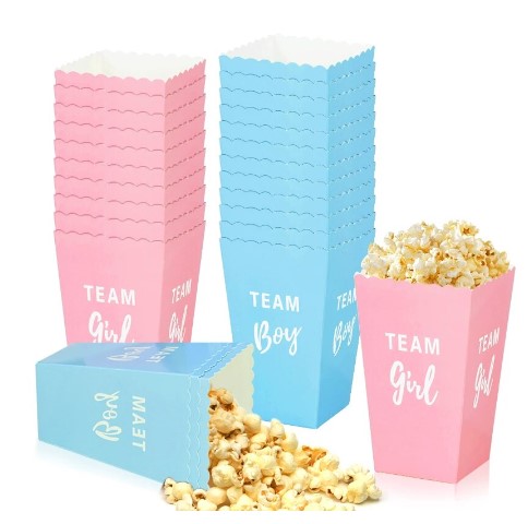 Caja de palomitas de maíz para revelación de género