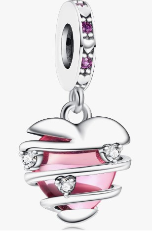 Annmors Charm Love Heart Mom Abalorios Colgantes Cuentas Plata de Ley 925