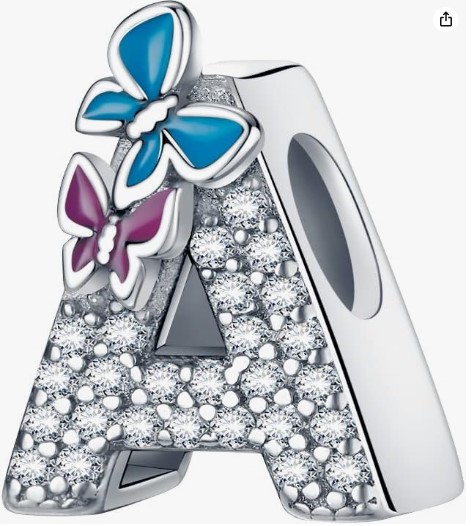 LNQOBU A-Z Abalorio Charms de Plata de Ley 925