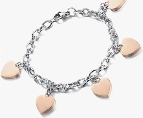 OIDEA Pulsera Colgante Corazón