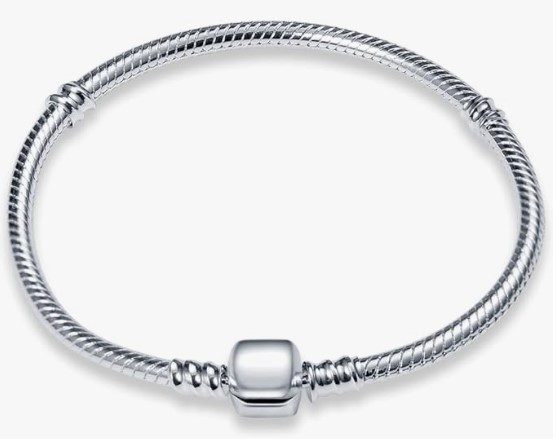 Pandach Pulsera de mujer para colocar charms y abalorios plata 925 pulsera serpiente