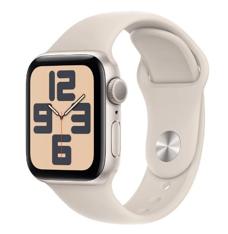 Apple Watch SE GPS 40mm Aluminio Blanco Estrella con Correa Deportiva Blanco Estrella S/M
