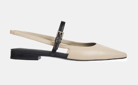 Tommy Hilfiger Zapatos de salón destalonados en piel con cierre de hebilla
