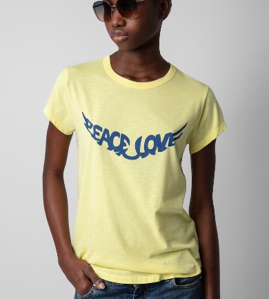 Zadig & Voltaire Camiseta Woop Peace & Love Alas