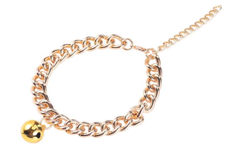 Beavorty 1 Pc Collar De Mascota Collar De Joyas Collar De Gato Dorado