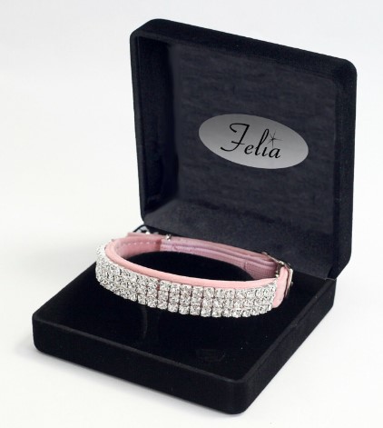 Exclusivo conjunto de collar de gato joyería de terciopelo de Felia™ con cristales de Swarovski
