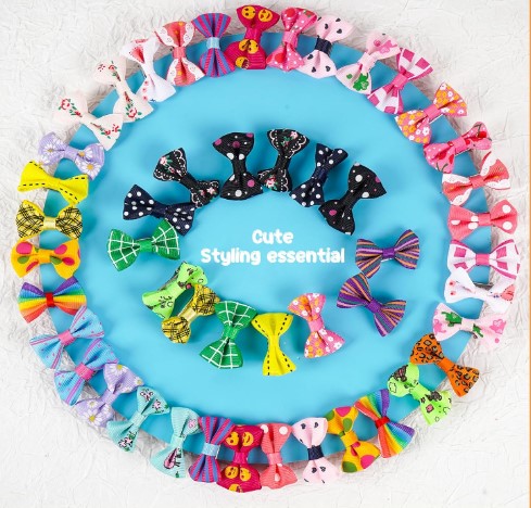 Lazos para pelo de mascotas Chenkou Craft 50 piezas/25 pares