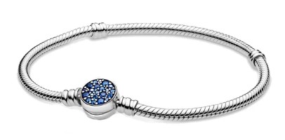 Pulsera clásica de Plata de Ley 925 para Charms