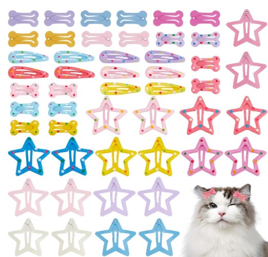 WEBEEDY 50 pinzas para el pelo de perro, pinzas para el pelo de mascotas