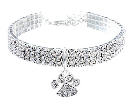 YWNYT Collar de perro con diamantes de imitación