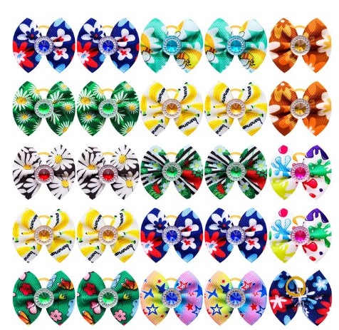 Banda de goma colorida con diamantes