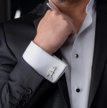 Gemelos personalizados con nombre para hombre