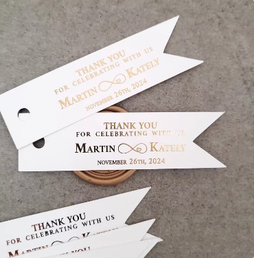 Etiquetas de boda personalizadas de 50 piezas
