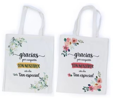 Lote de 9 a 30 unidades de Bolsa de tela, diseño de boda, 2 modelos diferentes, Detalles para bodas invitados