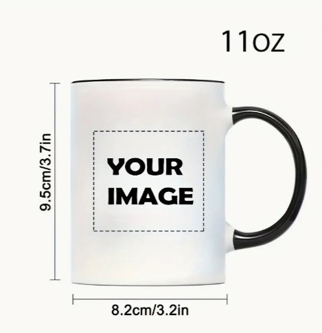 Taza de café cerámica personalizada de 11 onzas