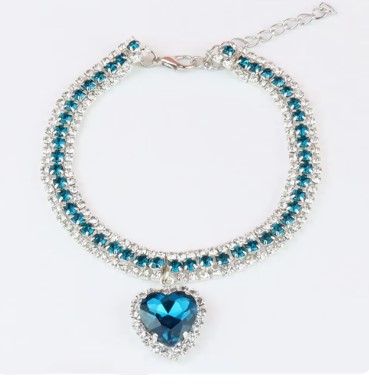 Collar de diamantes de imitación para gato, colgante de cristal para cachorro