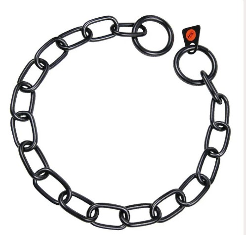 Collar para perros Hs Sprenger Negro 3 mm Eslabones Semilargo (55 cm)