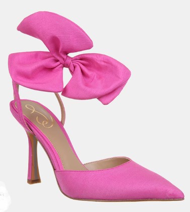 Zapatos de salón Halie de mujer en textil destalonados con detalle de lazo en pulsera