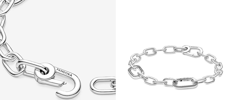 PANDORA Pulsera de Cadena de Eslabones Link Pequeños Pandora ME