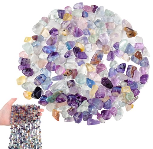 Perlas de Piedras Preciosas con agujero，Piedras naturales de cristales，perlas para hacer pulseras，joyería Irregular DIY pulsera piedras preciosas 5-8 mm，100 piezas