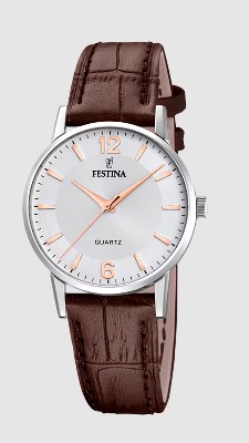 Reloj de mujer F20691/2 Classics de piel marrón