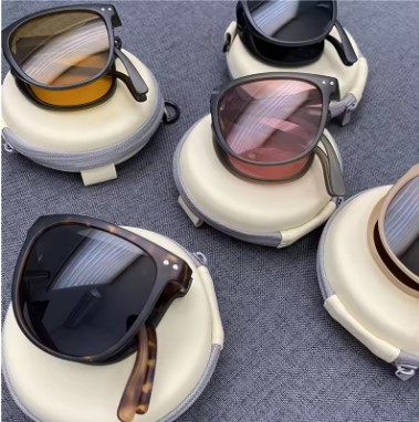 Gafas de sol plegables a la moda para mujer, lentes de diseñador de marca, UV400