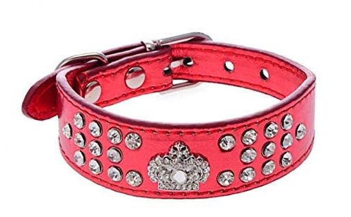 haoyueer Collar de perro con diamantes de imitación